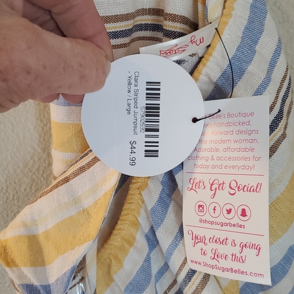 Clara Striped Jumpsuit - Picture 4 of 7